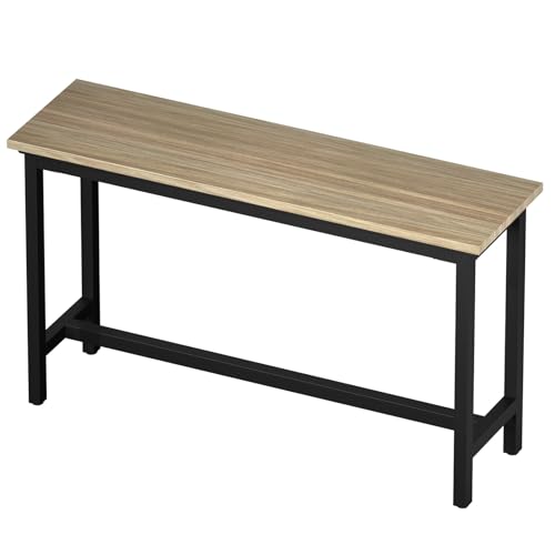 Mesa rectangular para bar de fuerte carga con soporte de metal para cafeterías 2