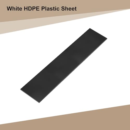 Image of MECCANIXITY HDPE Plastic Sheet 1 /8 inch Thick, 10 inch x 48 inch High Density Polyethylene Plastic Blocks, HDPE Cutting Board for DIY, Home Floor Improvement, Black