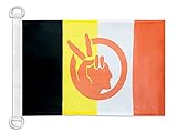 az flag bandiera navale movimento dei nativi americani 45x30cm - bandiera maritima american indian movement - indiano 30 x 45 cm speciale nautismo