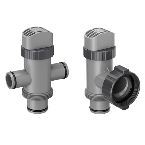 SHAPON Dual Split Hose Plunger Valve & Plunger Valve Compatible with Intex Pool Parts and Accessories, Replacement Plunger Valves for Above Ground Swimming Pool and Pool Filter Pump