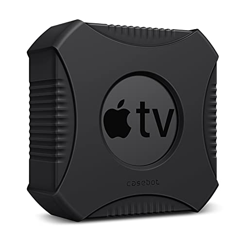 CaseBot - Carcasa protectora para Apple TV 4K/HD (1ª y 2ª generación), color negro