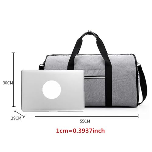 Travel Bag Portable Luxury Suit Storage Bag 2 In 1 Busines Travel Duffel Bag Men's Garment Bag Shoulder Trip Handbag Clothing Luggage Bag(Blue)3