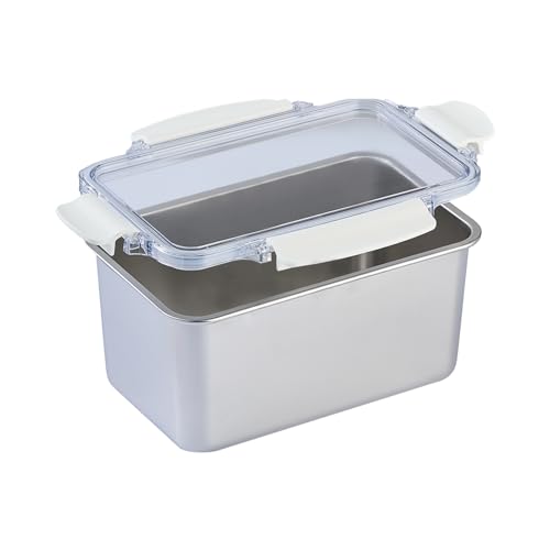 CozyState 2.2QT 304 Stainless Steel Loaf Bread Pan with Lid, 9x5x4 Inch Deep Loaf Bread Baking Nonstick Pans Airtight Lids for Homemade Meatloaf Sourdough