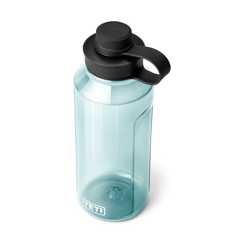 Image of YETI Yonder Water Bottle with Yonder Tether Cap, Lightweight, Leakproof and BPA-Free