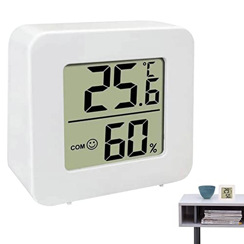 Termómetro habitación para Interiores | Higrómetro Inteligente Digital LCD | Monitor Temperatura la casa | Medidor Humedad con Alta precisión para hogar, guardería para bebés