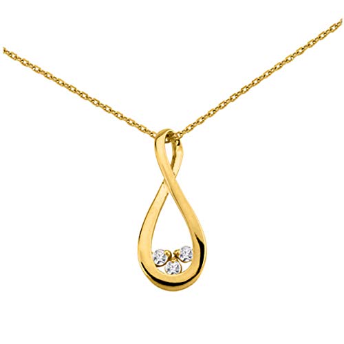 Altesse [K6402 - Collier Plaqué Or 'Câlin' Blanc