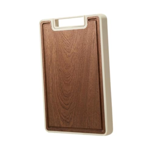 Tabla de cortar de madera natural reversible y robusta de 39 x 26 cm 7