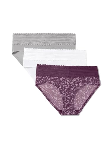Image of Warner's Women's Blissful Benefits Women's Dig-free Microfiber Lace Hipster 3-pack
