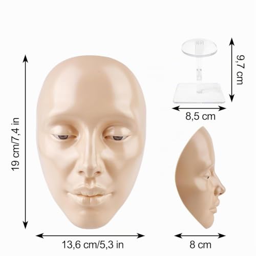 Tabla de práctica de maquillaje reutilizable de silicona con base de apoyo 3