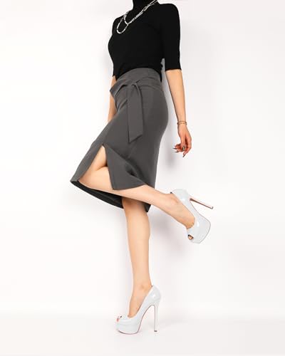 YODEKS Women's Peep Toe Platform Stiletto High Heel Pumps Thin Heel Dance Party Dress Shoes Patent White 8.5 M US Size4