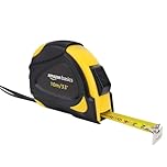 Amazon Basics Self-Locking Tape Measure, Metric Scale, MID Accuracy, 10 m (1-Pack), Black, Yellow