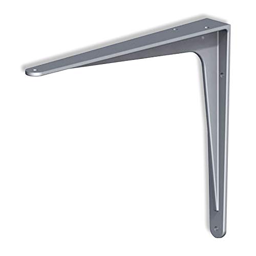 OrgaTech Staffa per Mensola bianca 350 x 400 mm per Garage, Cantina o Officina Staffa per Carichi Pesanti Reggimensola