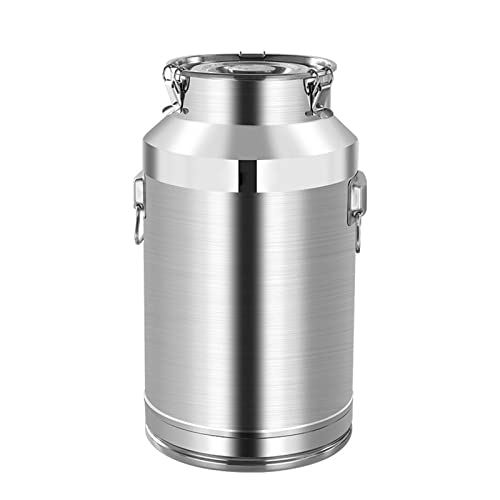 Bidón de Leche de Acero Inoxidable 201 de 5 a 88 l, Cubo para Transportar Leche, Cubo para Vino, Botella con Tapa sellada, Recipiente hermético para té, Barril de Aceite, Jarra para almacena