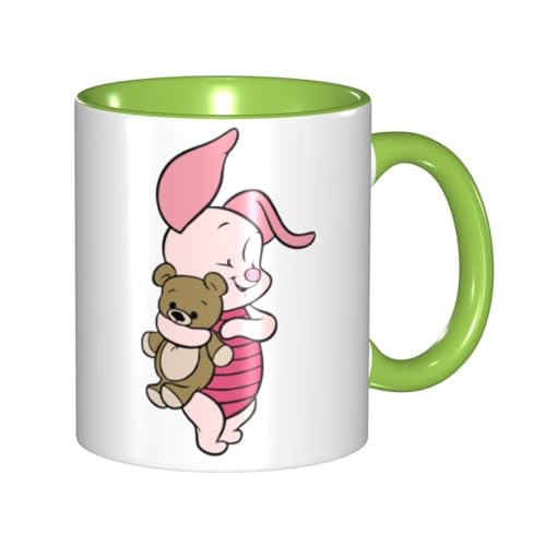 くまのプーさん ピグレット マグカップ 330ml ティーカップ コーヒーカップ カップ セラミック Mug Cup 軽量 直接ドリップ おしゃれ かわいい 電子レンジ対応 グッズ オフィス 家用 プレゼント