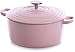 Produktbild NA FRIEDEWALD Gusseisen Bräter | Schmortopf | Ø 24 cm | 4,2 L | Bratentopf | Kasserolle | Kochtopf | für alle Herdarten | Induktion | Emaille-Beschichtung | Rosa
