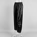 Faux Leather Pants for Women High Elastic Waist Straight Leg Drawstring Baggy Pant with Pockets Fashion Trousers S-L Black