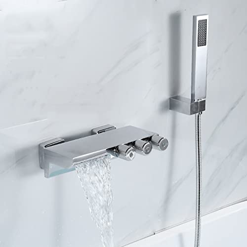 Robinet baignoire cascade mural en laiton contre les variations d'eau