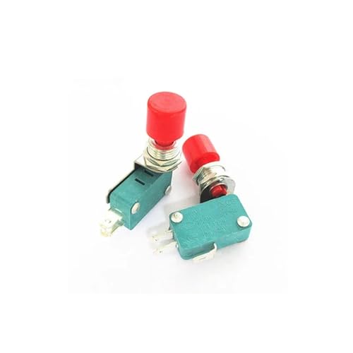 Micro-interrupteur bouton-poussoir rouge DS438 12mm avec cosses 4.8mm pour circuit