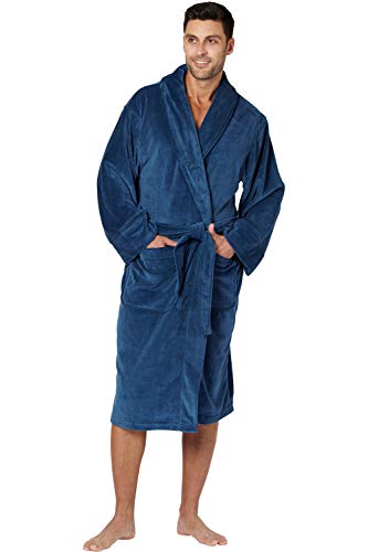 INTIMO Men's Cozy Plush Fleece Robe