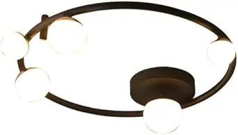 Prolux Modern Minimalism LED 28W Three Color Remote Control Extra Iron Metal Ceiling Lamp Black Circular Iron Ceiling Light Close to Ceiling Light Fixtures Bedroom Living Room Dining Room Study