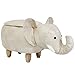 QLJBFU Poggiapiedi Elefante Cartoon, Ripostiglio Similpelle Giocattoli per Bambini Divano Sgabello Cambia Scarpiera, Soggiorno Camera da Letto Decorazione della Casa (Colore: Bianco)