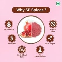 Image of SP Spices Hing & Anardana Combo - Pure, Fresh & Flavorful Spices for Everyday Cooking (200 gram Anardana + Yellow Chilli Powder)