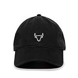 Bull Head Baseball Cap Embroidered Cotton Adjustable Dad Hat Black