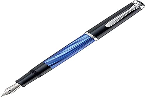 Pelikan M205 Stylo plume Classic 205 plume B, Bleu marbré, Blu Marmorizzato