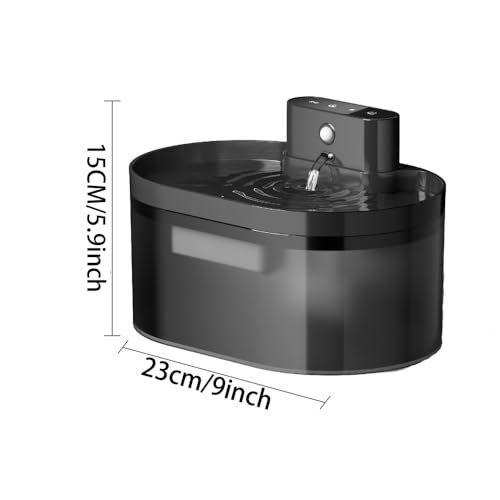 Fuente de agua automática recargable para gatos 2.2L miniatura 5