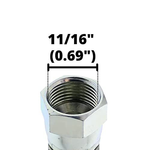 Image of 1 /2 inch Hose x 1 /2 inch JIC 37 Degree Female Hydraulic Hose Ends Crimp Fitting Compatible with Parker 43-Series | FJX-08-08-43 (10-PACK)