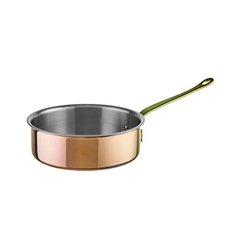 Paderno Casserole cuivre 3 ply 1 poignée Série 15500 (d.20 cm – h.7 cm – 2,2 lt.)