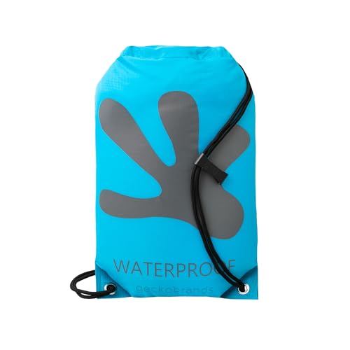 Image of geckobrands Embark 10L Drawstring Backpack - Waterproof, Lightweight Dry Bag for Beach, Hiking, and Light Water Activities