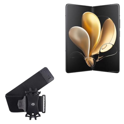 BoxWave Holster Compatible with Honor Magic V - ActiveStretch Sport Armband, Adjustable Armband for Workout and Running - Jet Black