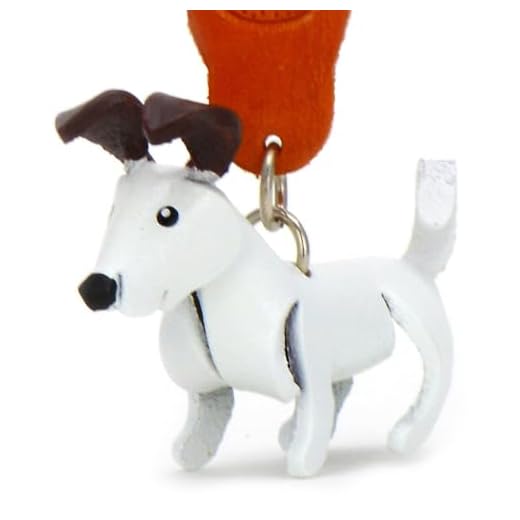 Monkimau Kinder Schlüsselanhänger Jack Russell Terrier Hunde Figur aus Leder
