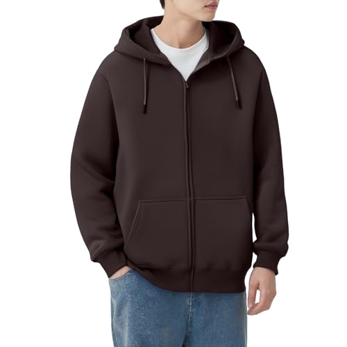 Sudadera con capucha para hombre con forro polar, con cremallera completa, forro de sherpa, con cremallera completa, ropa de trabajo, abrigo cálido al aire libre, abrigo de manga larga, resistente al