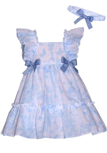 Bonnie Jean Baby Girls 3M-4T Ruffle Sleeve Bow Front Dress and Headband