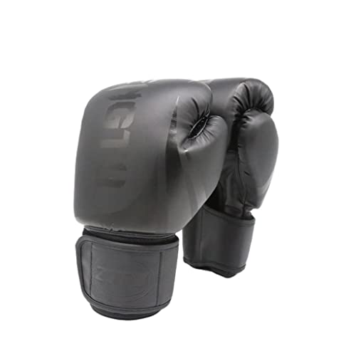 Gants de kickboxing et boxe thaï en cuir synthétique avec bandages