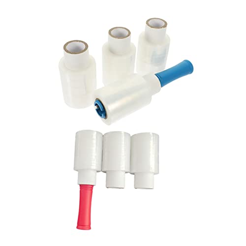 KICHOUSE 1 Set Handle Film Self- Adhesive Stretch Wraps Moving Packaging Film Cling Mini Hand Stretch Clipboard with Storage Heavy Duty Stretch Film Stretch for Packaging Clear Plastic