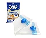 2 Pack Extra Large Vacuum Sealed Storage Bags Premium Reusable Vacuum Storage Bags 2 Extra Large (...