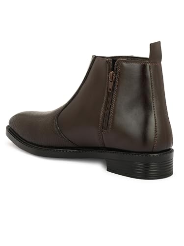 Image of HERMIZ Men's Chelsea Boots | Handcrafted | High Ankle Boot| Comfortable Formal Office Casual Wear Shoes