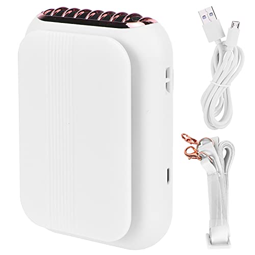 lvifloae USB Charging Silent Neck Fan Portable Handheld Electric Fan for Outdoor Desktop Home USB Fan Portable (White)