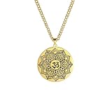 LHJHZDJC Collar para hombre, accesorios de moda, yoga, flor de loto de la vida, símbolo OM, collar de mandala, joyería espiritual, regalo casual para uso diario