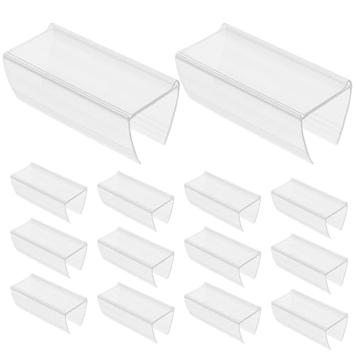 Porte-étiquette pour étagère en PVC transparent UKCOCO | Lot de 30