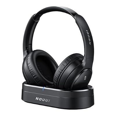 Wireless Headphones for TV Watching, TV Headphones Wireless for Seniors with Transmitter Charging Base, No Delay Bluetooth Headphones for TV for Hard of Hearing, Plug and Play, Gifts for Elderly
