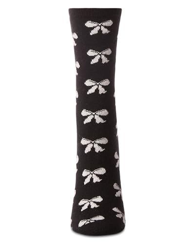 MeMoi Women's Bows Cashmere Blend Crew Sock3