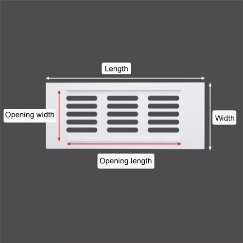 Cache-grille de ventilation en alliage d'aluminium 2x - 8