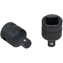 Xiaoyztan 3 / 8 F إلى 1 / 4 M Impact Adapter ، Chrome Vanadium Steel Squre Socket for Impact Driver Conversions ، Pack of 2
