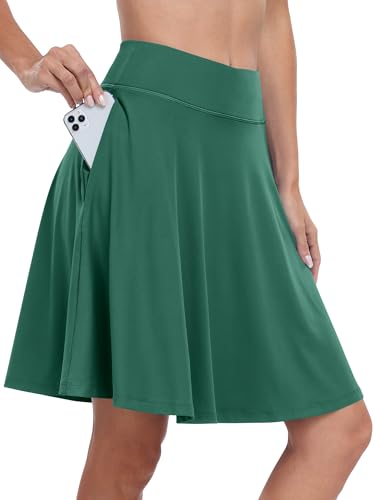 Image of ANRABESS Knee Length Skorts Skirts for Women 2026 Summer High Waisted Golf Tennis Skirt Casual Travel Built-in Shorts Clothes