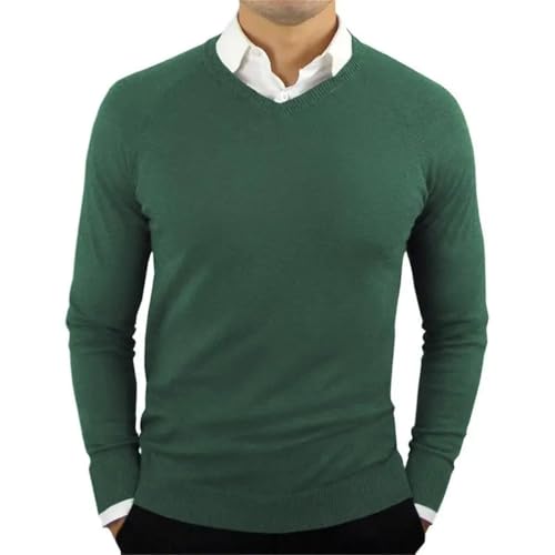 Men's V Neck Wool Sweater Knit Pullover Fashion Jumper Autumn Winter Knitwear Sweaters2