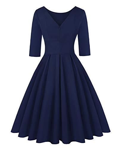 Image of MINTLIMIT Women's 1950s Retro Vintage Cocktail Party 3 /4 Sleeve Swing Dress